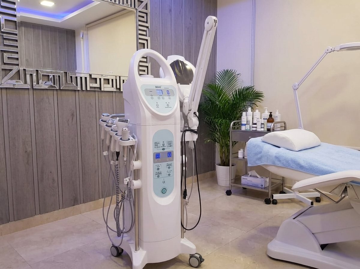 جهاز الهيدروفيشل وسرير العلاج في طلة الفارس بالعين
